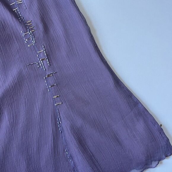 Carolina Herrera Silk Sequins Purple Dress - Picture 13 of 16